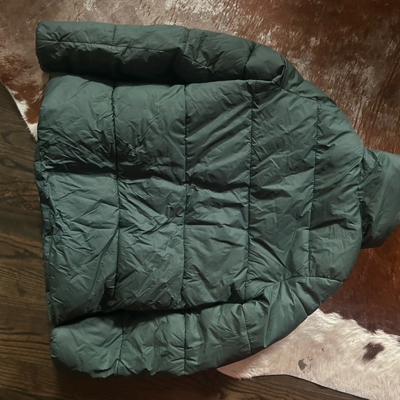 Dark Green Puffer Coat - Picture 3 of 4